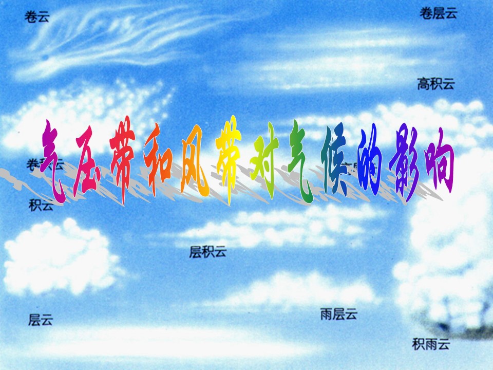 2019-2020学年中图版高中地理必修1课件：2.1气压带和风带对气候的影响(共34张PPT)第1页