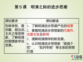 2019—2020学年岳麓版必修三第5课 明清之际的进步思潮【岳麓版】（课件）