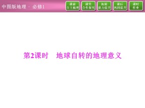 2019-2020学年中图版高中地理必修1课件：1.3地球的运动--地球自转的地理意义（37张）