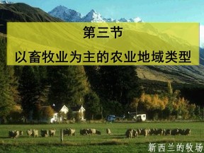 2019-2020学年人教版高中地理必修2课件：3.3以畜牧业为主的农业地域类型课件 (共24张PPT)