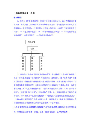 2019-2020学年人教B版选修2-2      导数及其应用    教案