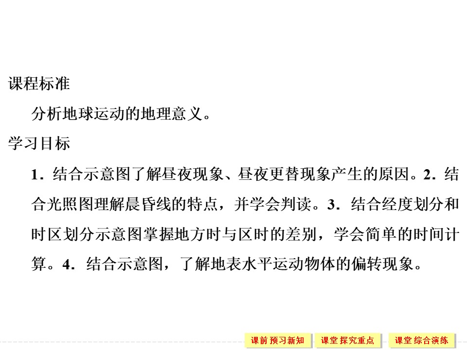 2019-2020学年中图版高中地理必修1课件：1.3地球的运动-- 地球自转的地理意义（59张）第2页