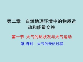 2019-2020学年中图版高中地理必修1课件：2.1大气的受热过程（32ppt）