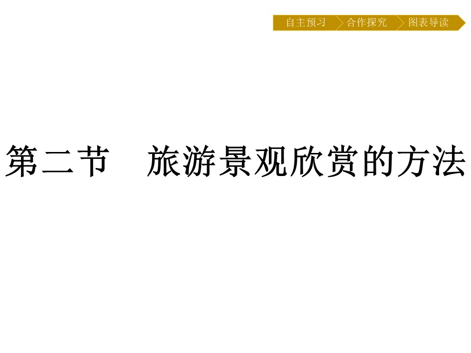 2019-2020学年 人教版选修3 ：第3章+第2节　旅游景观欣赏的方法+课件（36张）第1页