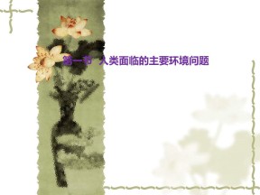 2019-2020学年湘教版高中地理必修2课件：4.1人类面临的主要环境问题(共21张PPT)