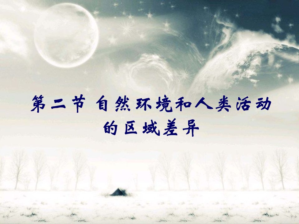 2019-2020学年鲁教版高中地理必修3课件：1.2自然环境和人类活动的区域差异(共41张PPT)第1页