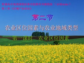 2019-2020学年湘教版高中地理必修2课件：3.2农业区位因素与农业地域类型 (共34张PPT)