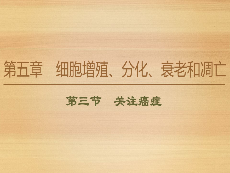 2019-2020学年 苏教版  必修一 关注癌症   课件  (41张)第1页