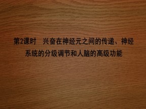 2019-2020学年   人教版 必修3 兴奋在神经元之间的传递、神经系统的分级调节和人脑的高级功能  (35张） 课件
