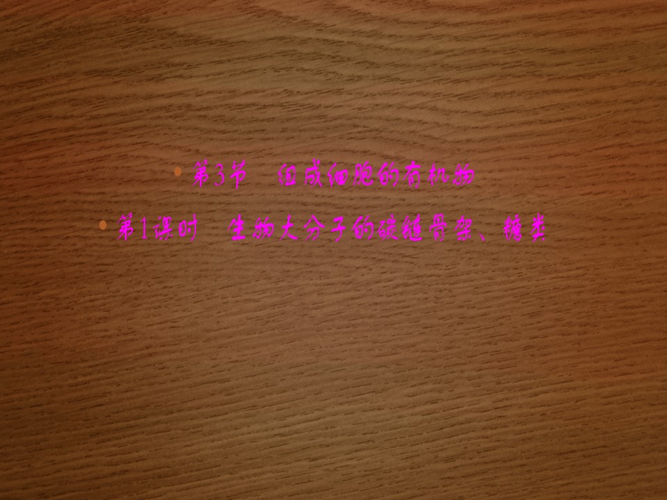 2019-2020学年 北师大版 选修1生物大分子的碳链骨架、糖类（41张） 课件第1页