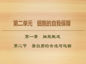 2019-2020学年 中图版 必修1 蛋白质的合成与运输（54张） 课件