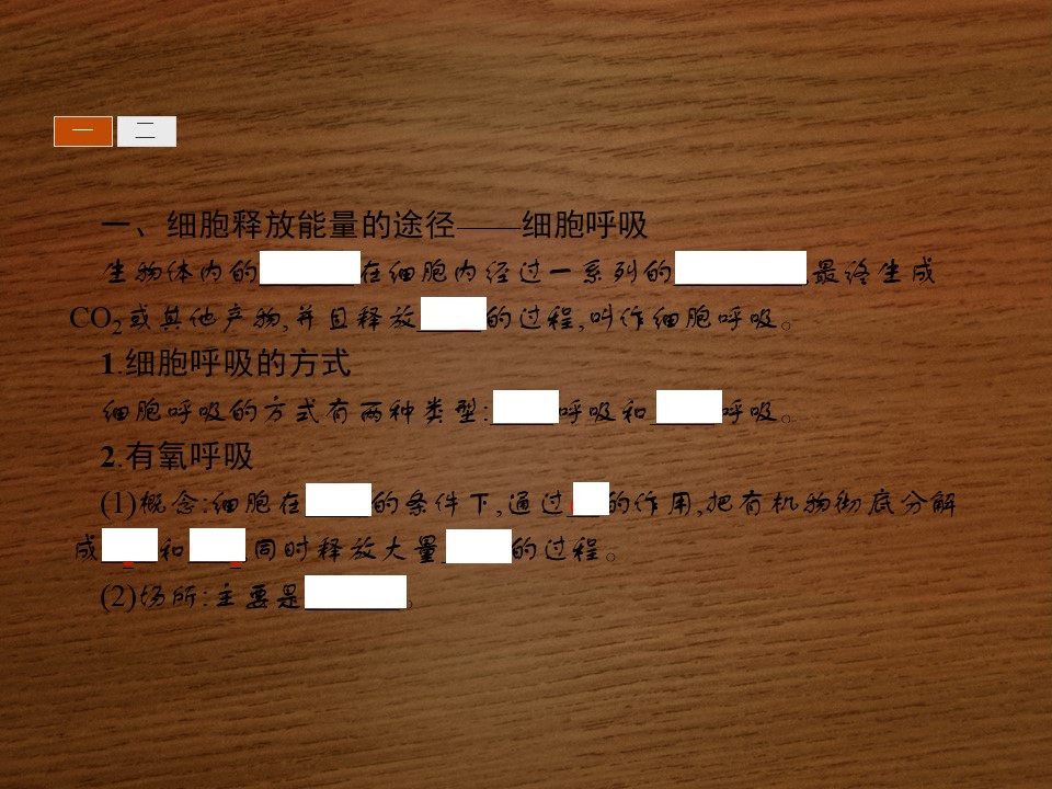 2019-2020学年 北师大版 选修1 细胞呼吸（29张） 课件第3页