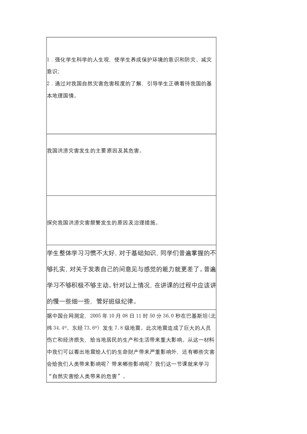 2019-2020学年湘教版高中地理必修1教案：4.4 自然灾害对人类的危害  教案4第2页