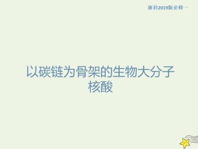 2019-2020学年   浙科版 必修1以碳链为骨架的生物大分子核酸  课件 （17张）