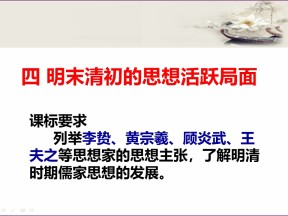2019—2020学年人民版必修三专题一第4课 明末清初的思想活跃局面 课件（20张）
