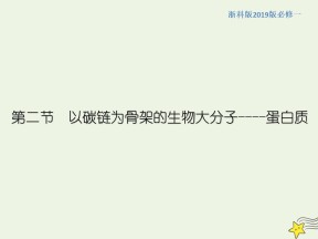 2019-2020学年   浙科版 必修1 以碳链为骨架的生物大分子蛋白质  课件 （17张）