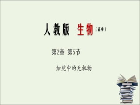 2019-2020学年  人教版必修1 细胞中的无机物  课件 （24张）