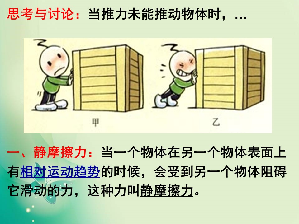 2019-2020学年教科版必修1 第二章第4节摩擦力 课件（22张）第2页