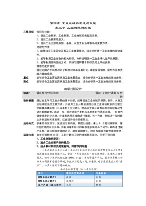 2019-2020学年人教版高中地理必修2教案：4.2 工业地域的形成  教案2