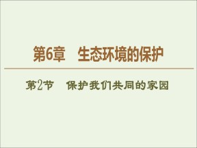 2019-2020学年   人教版 必修3 保护我们共同的家园 (47张） 课件