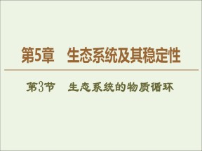 2019-2020学年   人教版 必修3 生态系统的物质循环 (52张） 课件