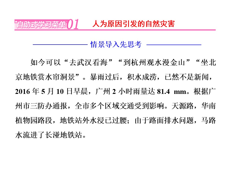 2019-2020学年中图版高中地理选修5课件：1.3人类活动与自然灾害（共24张PPT）第2页