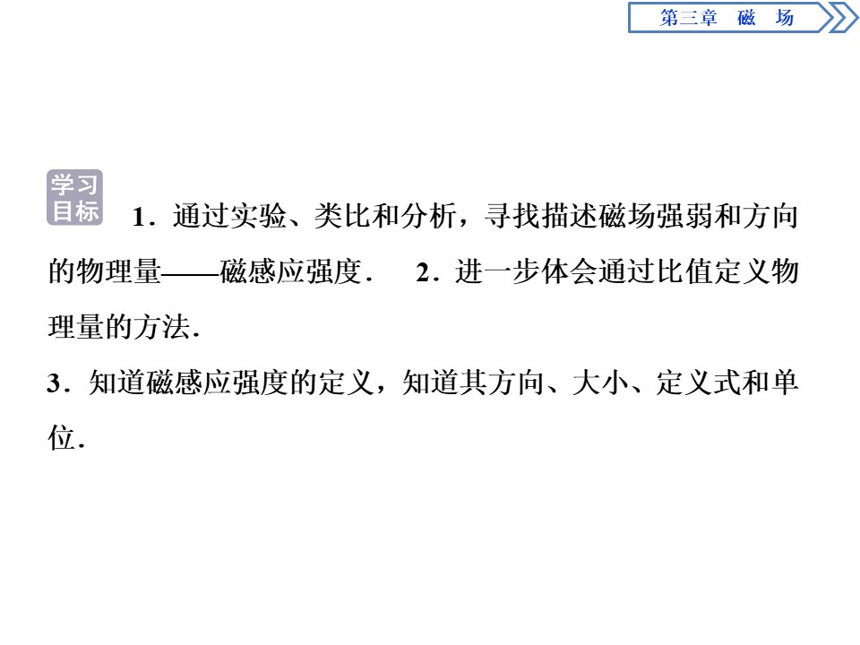 2019-2020学年人教版选修3-1 第三章第2节　磁感应强度 课件（28张）第2页