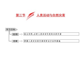 2019-2020学年中图版高中地理选修5课件：1.3人类活动与自然灾害（共24张PPT）