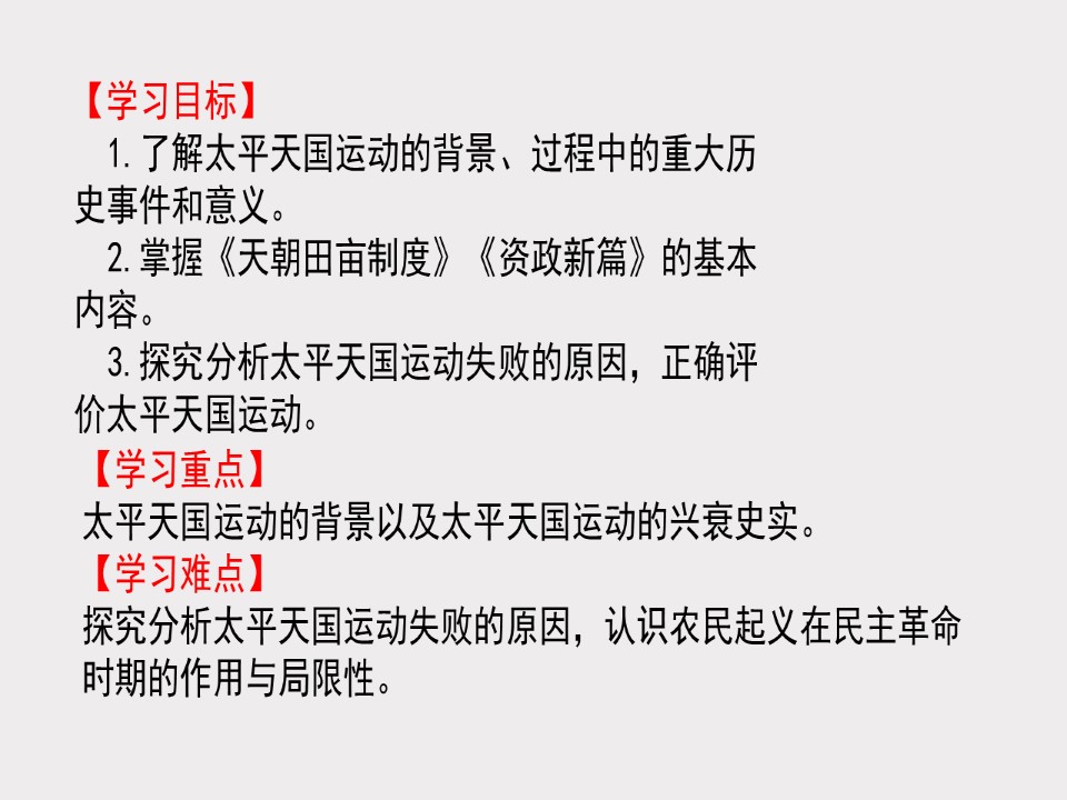 2019—2020学年岳麓版必修一第13课 太平天国运动【岳麓版】[课件]第3页