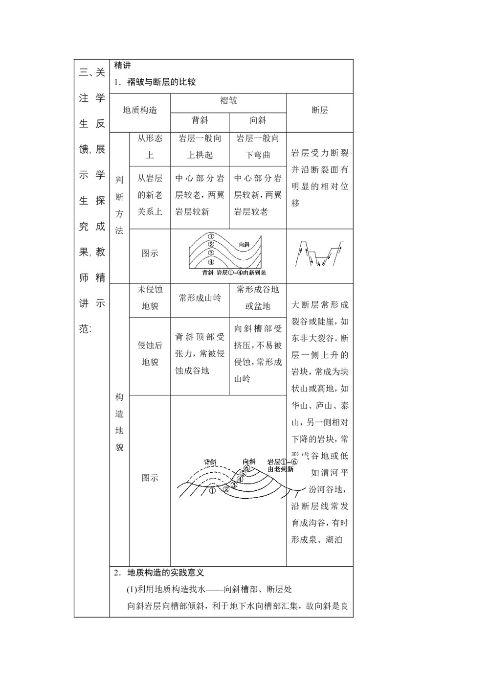2019-2020学年人教版高中地理必修1教案:4.2山地的形成  教案1第3页