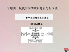 2019-2020学年高中历史专题四现代中国的政治建设与祖国统一第1课新中国初期的政治建设课件人民版必修1