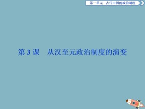 2019-2020学年人教版必修1 第3课从汉至元政治制度的演变  课件（65张）