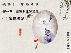 2019-2020学年湘教版高中地理选修3课件：1.1旅游概述(共20张PPT)