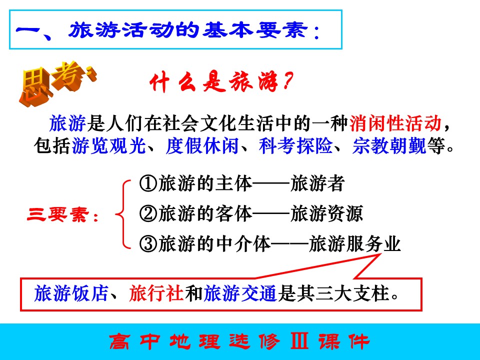 2019-2020学年湘教版高中地理选修3课件：1.1旅游概述 (共34张PPT)第3页