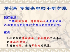 2019—2020学年岳麓版必修一第4课 专制集权的不断加强 课件（18张）