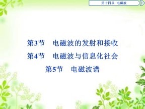2019-2020学年人教版选修3-4 第十四章 第3节　电磁波的发射和接收 第4节　电磁波与信息化社会 第5节　电磁波谱 课件（32张）
