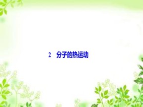 2019-2020学年人教版选修3-3 第七章 2　分子的热运动 课件（38张）