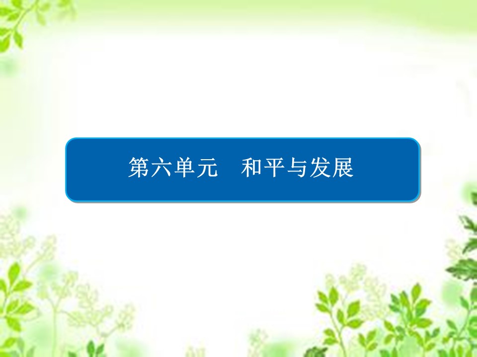 2019-2020学年人教版选修3 6-3 和平与发展：当今世界的主题 课件（25张）第1页