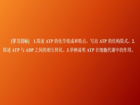 2019-2020学年  人教版  必修1 细胞的能量“货币”ATP    课件 （40张）