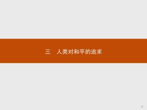 2019-2020学年人民版选修3 专题四  三　人类对和平的追求 课件（24张）