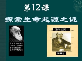 2019—2020学年人教版必修三第12课 《探索生命起源之谜》课件