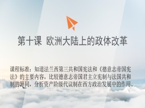 2019—2020学年岳麓版必修一第10课 欧洲大陆的政体改革 课件（21张）