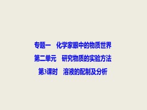 2019-2020学年苏教版必修1 专题1第2单元 研究物质的实验方法（第3课时） 课件（35张）