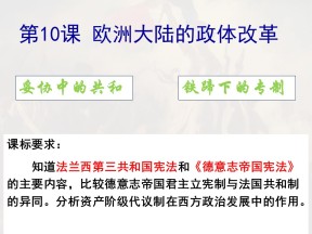 2019—2020学年岳麓版必修一第10课 欧洲大陆的政体改革 课件（28张）