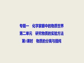2019-2020学年苏教版必修1 专题1第2单元 研究物质的实验方法（第1课时） 课件（37张）