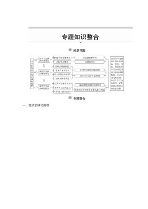 2019-2020学年人民版必修2 专题八  当今世界经济的全球化趋势 知识整合 学案