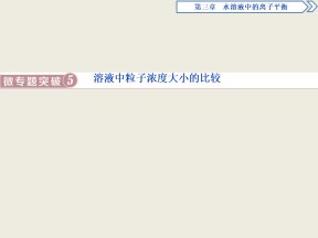 2019-2020学年人教版选修4 第3章 微专题突破 溶液中粒子浓度大小的比较 课件（25张）