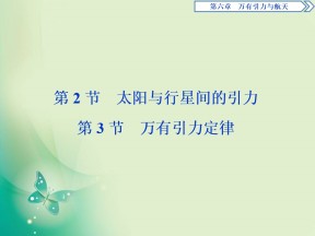 2019-2020学年人教版必修二 第六章　第2节　太阳与行星间的引力　第3节　万有引力定律 课件（53张）