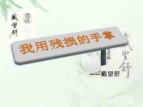 《我用残损的手掌》PPT课件9