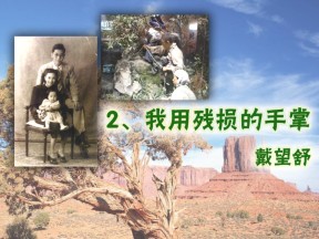 《我用残损的手掌》PPT课件4